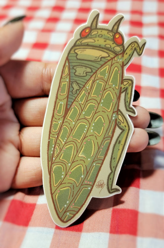 Green Cicada Sticker